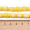 Handmade Millefiori Glass Oval Bead Strands LK-Z001-01B-01-2