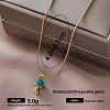 Vintage Autumn 304 Stainless Steel Enamel Pendant Necklaces for Women QF9765-4-1