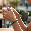 Crackle Synthetic Imperial Stone Round Beaded Stretch Bracelets for Women IQ5974-1