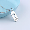 201 Stainless Steel Lucky Number 7 Dog Tag Necklaces for Women Men WGF2A89-01-1