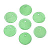 Spray Painted Natural Capiz Shell Disc Charms X1-BSHE-T014-02E-1
