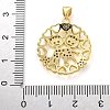 Brass Micro Pave Cubic Zirconia Pendants KK-M319-24G-02-3