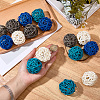 16Pcs 4 Colors Wicker Rattan Balls AJEW-SC0004-26B-3