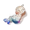 Ocean Theme Transparent Resin Pendants RESI-P029-07P-D-2