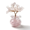 Natural Rose Quartz Chips Tree Decorations DJEW-Z007-02A-1