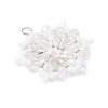 Glass Seed Beaded Snowflake Pendants PALLOY-MZ01080-01-2
