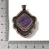 Natural Amethyst Pendants G-A297-03R-18-3