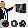 15-Grid Bamboo Wall-Mounted Tie Organizer Holder with 6 Adjustable Dividers AJEW-WH0609-920A-3