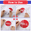 8 Sets 2 Colors PVC Self-Adhesive Push Pull Sign Stickers DIY-CA0006-10-3