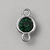 Faceted Glass Flat Round Connector Charms FIND-WH20042-56B-1