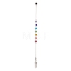 Bullet & Round Gemstone Dowsing Pendulums PALLOY-JF02034-02-1