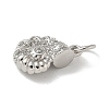 Brass Micro Pave Clear Cubic Zirconia Pendants LS-KK-U046-02P-02-2