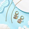 Abalone Shell Pendant Necklace & Hoop Earrings with Shell Pearl & Natural Freshwater Pearls SJEW-JS01379-01-1