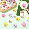 30Pcs 6 Colors Opaque Resin Pendants RESI-YW0006-11-2