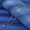 12Pcs 1.8MM 304 Stainless Steel Textured Twisted Chain Necklaces for Men Women NJEW-H093-20P-02-3