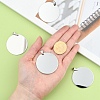 Non-Tarnish 201 Stainless Steel Flat Round Stamping Blank Tag Pendants STAS-S030-10-4