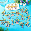 Alloy Resin Polygon Keychains KEYC-TADJ0002-03G-I-3