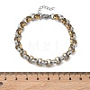 Two-tone 304 Stainless Steel Rolo Chain Bracelets for Women BJEW-A160-05GP-5