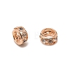Brass Rhinestone Spacer Beads RB-WH0003-03B-RG-1