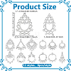 96Pcs 12 Styles Alloy Hollow Chandelier Component Links FIND-PH0061-70-2