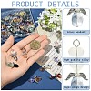 40Pcs 4 Styles Transparent Glass & Alloy Pendants PALLOY-YW00154-5