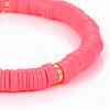 Handmade Polymer Clay Heishi Beads Stretch Bracelets BJEW-JB05303-03-3
