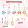 Flower Alloy Enamel Pendant Decoration Sets DIY-SC0021-24-2