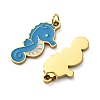 304 Stainless Steel Enamel Pendants STAS-E550-56G-2