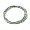 Electroplated Frosted Glass Beads Strands X-EGLA-G071-F03-3