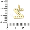 Brass Micro Pave Clear Cubic Zirconia Pendants KK-I476-01G-Z-3
