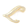 Brass Micro Pave Clear Cubic Zirconia Pendants CU-CBA8481-01G-L-2