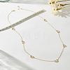 Iron Micro Pave Clear Cubic Zirconia Heart Link Chian Long Necklaces for Women CK7864-1