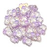 UV Plating Rainbow Iridescent Acrylic Enamel Beads OACR-G012-07E-3