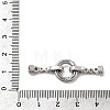 Brass Micro Pave Clear Cubic Zirconia Fold Over Clasps KK-B189-01P-3