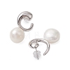 Natural Pearl Ear Studs EJEW-P286-53P-2