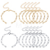 20Pcs 2 Colors 304 Stainless Steel Paperclip Chains Bracelet Making AJEW-ME0001-06-1