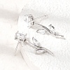 Brass Micro Pave Cubic Zirconia Stud Earrings LS-KK-CBA8324-20P-05-2