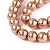 Baking Paint Pearlized Glass Pearl Round Bead Strands HY-Q330-8mm-50-3