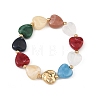 Acrylic Beads & CCB Plastic Beads Stretch Bracelets for Women BJEW-JB14199-4
