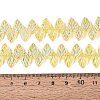 Electroplate Transparent Glass Beads Strands EGLA-N056-03A-04-4