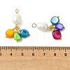 Natural Pearl & Dyed Shell Pendants PALLOY-JF05537-3