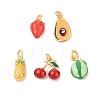 Rack Plating Brass Enamel Pendants KK-G507-04B-G-1