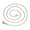304 Stainless Steel Coreana Chain Necklace NJEW-S420-006C-P-2