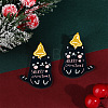 Christmas Theme Acrylic Dangle Stud Earrings FS-WG16439-03-2