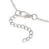 Chakra Gemstone Chip Beaded & Alloy Sun Moon Star Planet Pendant Brass Cable Chain Necklaces for Women NJEW-JN05794-6