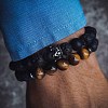 Fashion Retro Black Matte Bracelet Set with Zircon Crown ZZ8347-12-1