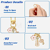 3Pcs Alloy Enamel Pendant Decorations HJEW-YW00299-5