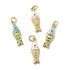 Brass Enamel Pendants KK-A266-39G-1