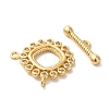 Brass Micro Pave Clear Cubic Zirconia Toggle Clasps KK-N254-68G-2