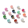 50Pcs UV Plating Rainbow Iridescent Acrylic Beads PACR-FP0001-05-5